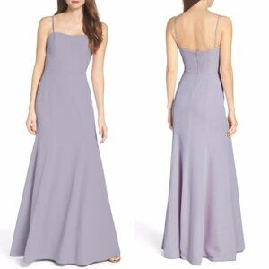 Whoo womens convertible strap chiffon gown size 4